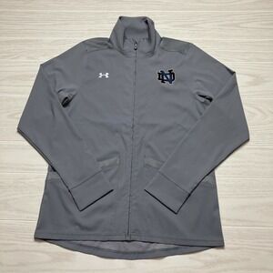 Under Armour Women's Pregame Woven Jacket Notre Dame Loose Gray Size Medium
